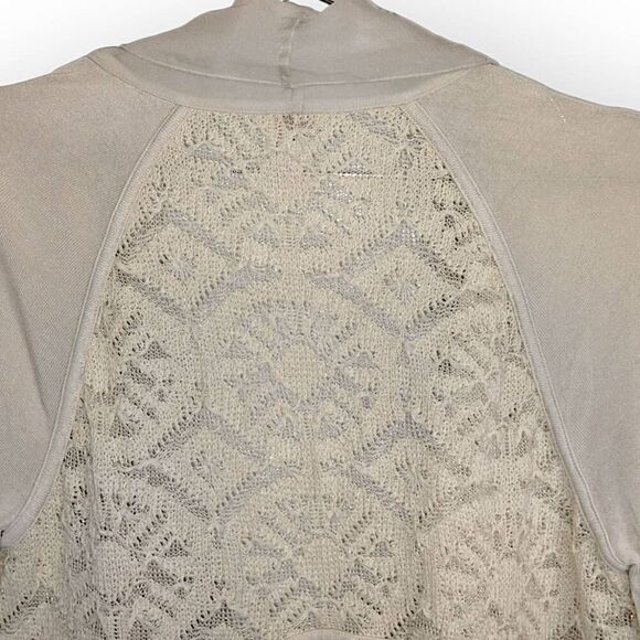 Chicos Womens‎ Sweater Sz Medium Crochet Knitted Coverup Cardigan Cottagecore - Picture 4 of 13